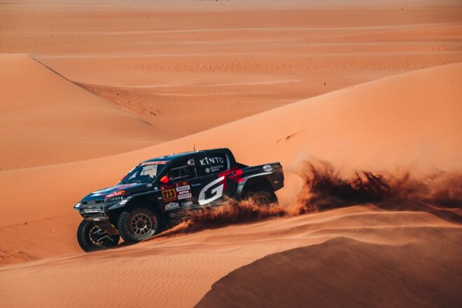 トヨタGRのラテガン、マシントラブルから復帰し猛チャージ。総合3番手に浮上し首位アル-アティヤを追う