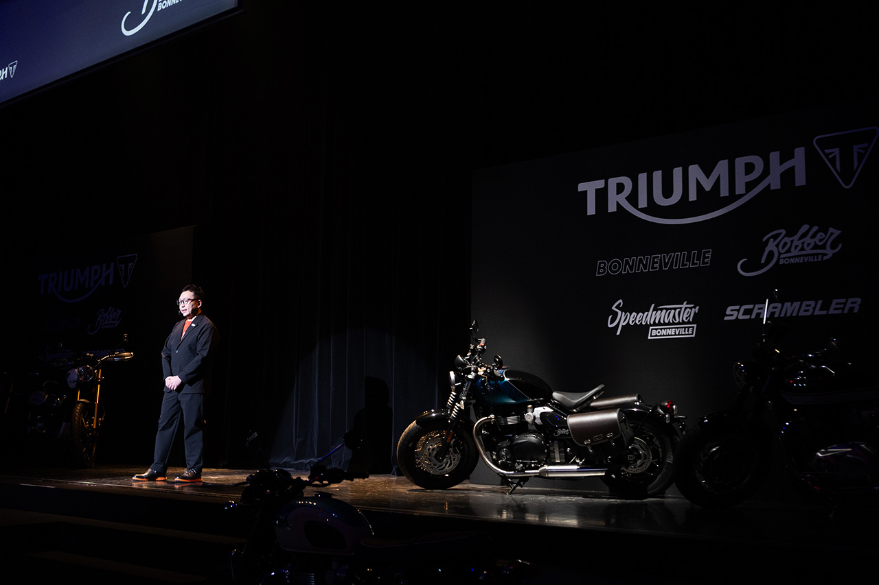 トライアンフ、新型『ボンネビル』シリーズの発表会を開催。ダレノガレ明美さんがブランドアンバサダーに就任