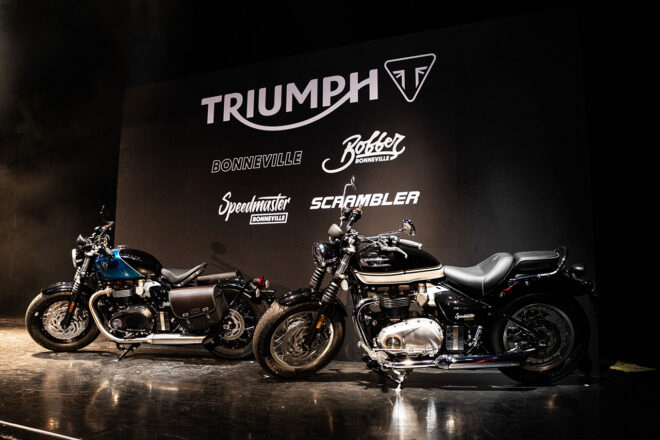 トライアンフ、新型『ボンネビル』シリーズの発表会を開催。ダレノガレ明美さんがブランドアンバサダーに就任