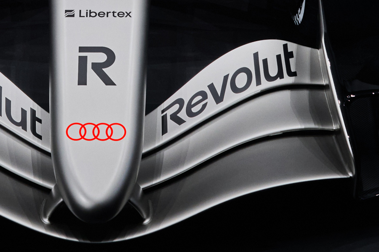 アウディの2026年型F1マシン『R26』のカラーリング（フロントウイング）