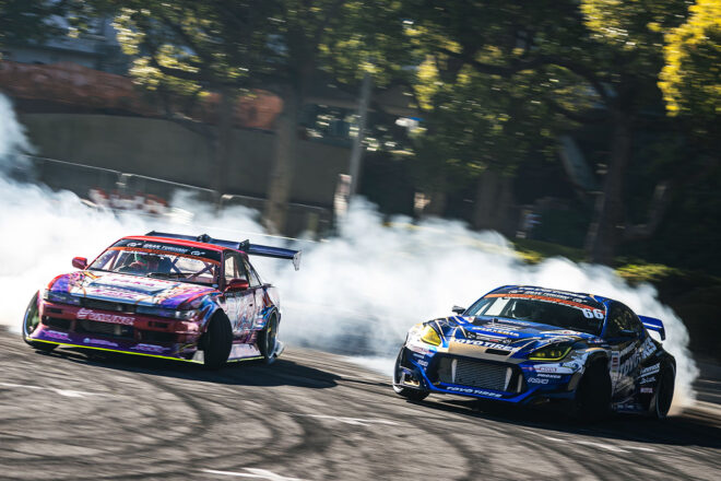 D1GPが東京オートサロン2026で駆け巡る。屋外デモランには俳優のサン・カンがサプライズ登場！