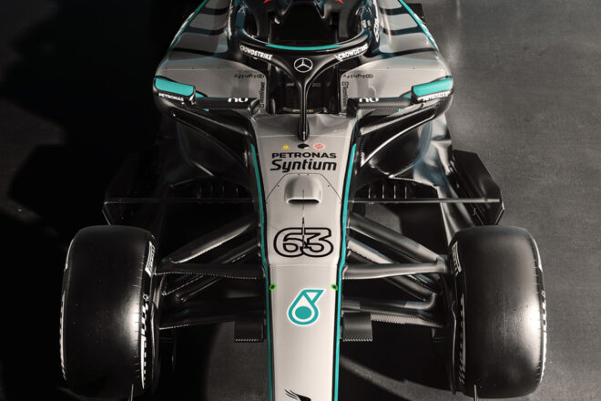 メルセデスの2026年型マシン『W17』のレンダリング画像