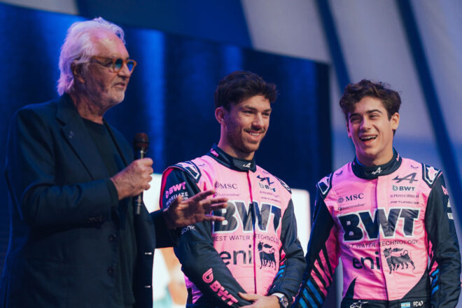 フラビオ・ブリアトーレ、ピエール・ガスリーとフランコ・コラピント（アルピーヌ）