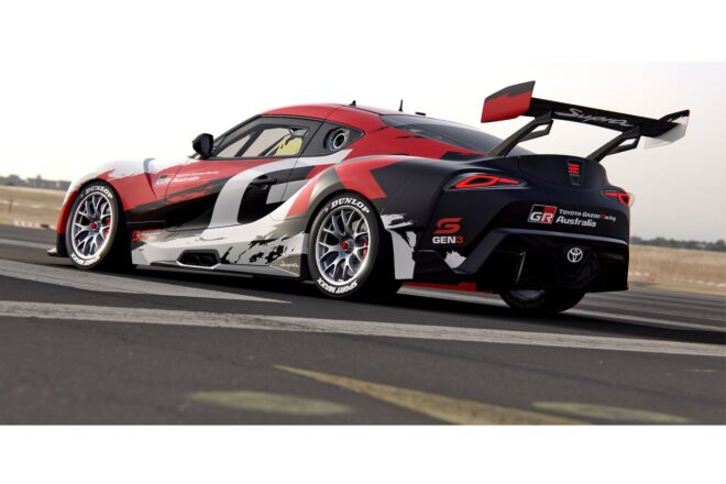 トヨタ、2026年型『GRスープラ・スーパーカー』の最終実戦モデル公開。ロバンペラも参戦に興味／RSC