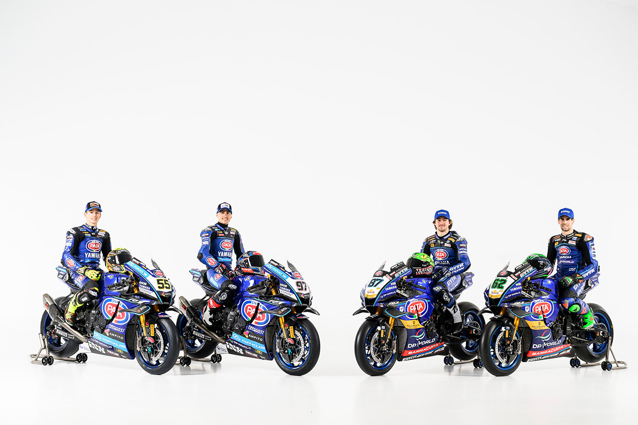 SBK：ヤマハが2026年シーズンの体制を発表。2チーム4台のYZF-R1のカラーリングを披露