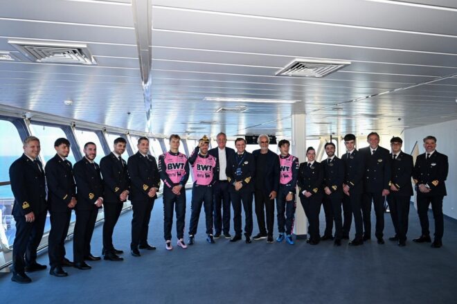 アルピーヌF1が2026年のリバリー発表会をクルーズ船上で実施