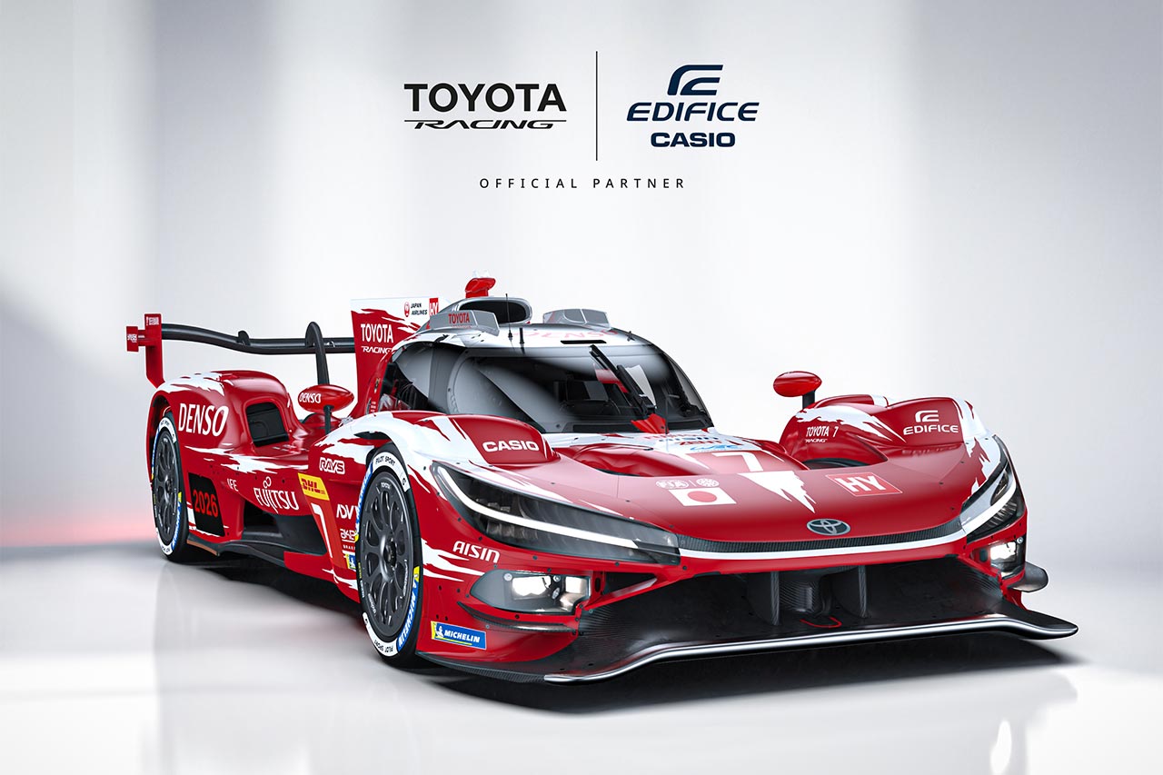 カシオがトヨタ・レーシングとのパートナーシップ契約を発表。『エディフィス』をグローバルにアピールへ