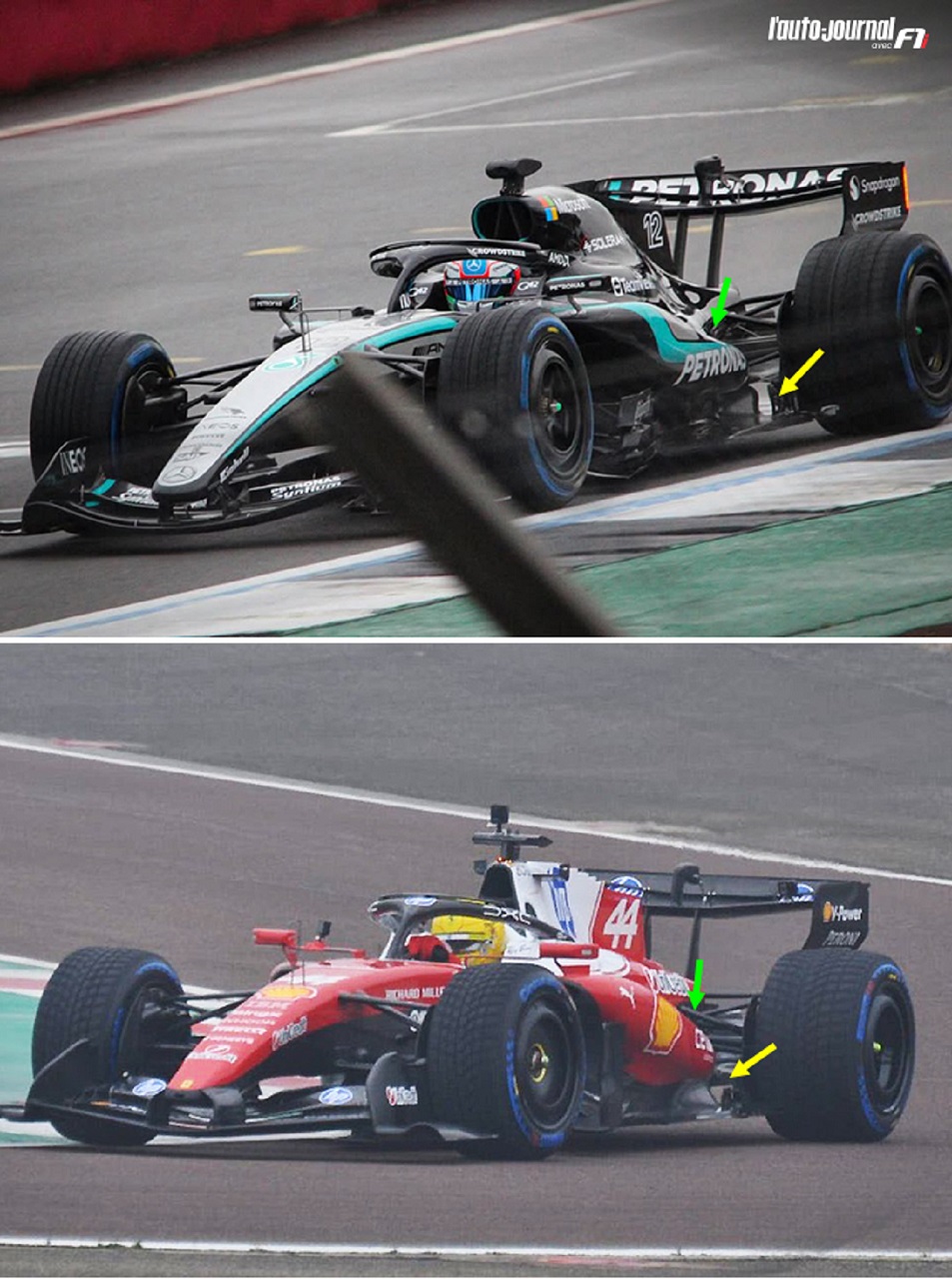 2026年型メルセデスF1マシン『W17』とフェラーリ『SF-26』