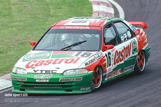 『カストロール無限シビック（JTCC）』屈辱の34連敗。その最中で魅せた名手の力【忘れがたき銘車たち】