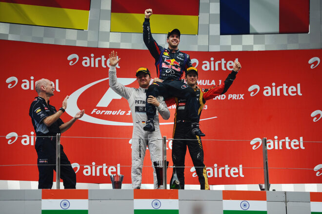 2013年F1第16戦インドGP　表彰式