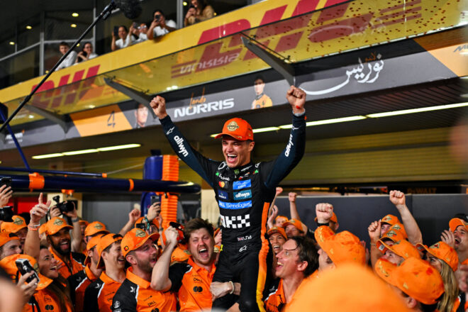 「もう一度勝ちたい。もっと成功を喜ぶ時間があるといい」と新王者ノリス。野心の内にはチームへの想い