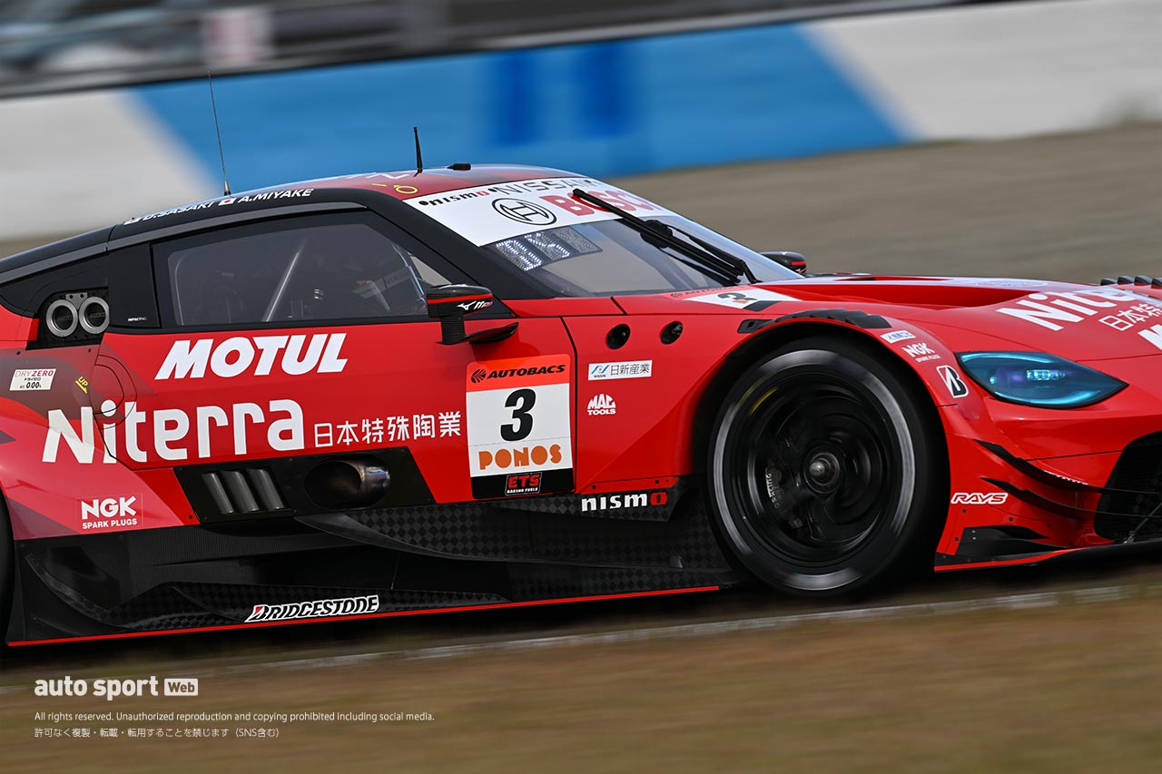 3月末まで続く空力開発。岡山メーカーテストで見られたGT500車両に昨年までと異なる外観