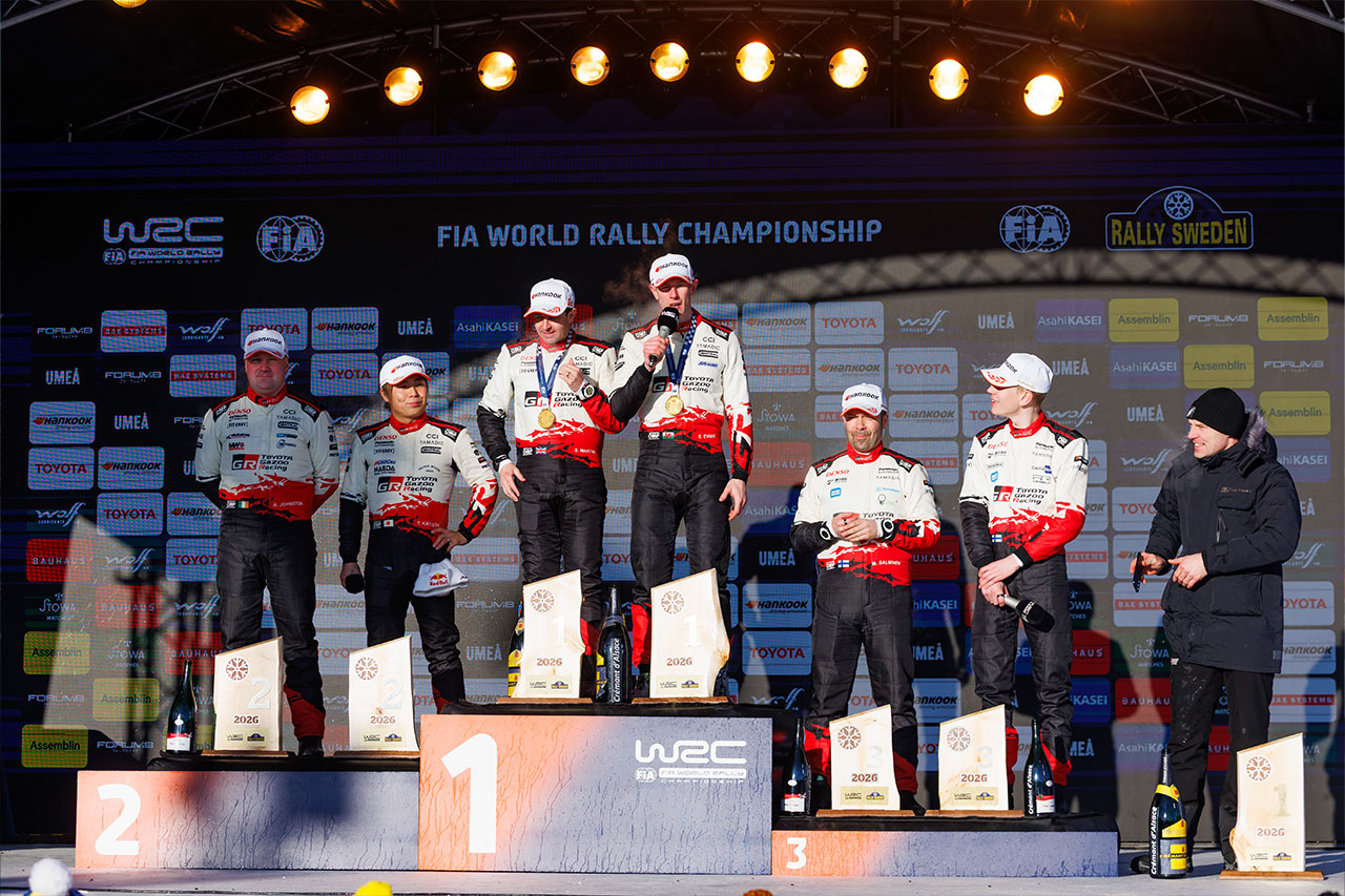 ラリー・スウェーデン表彰式の様子