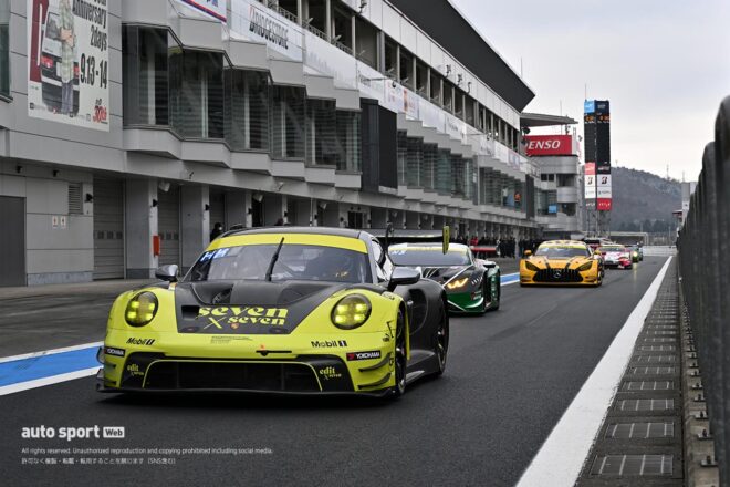 富士スピードウェイでGT300合同テスト開催。21台が精力的にテストをこなすなかTEAM ENEOS ROOKIEがいきなりのトップタイム