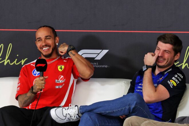 ルイス・ハミルトン（フェラーリ）＆マックス・フェルスタッペン（レッドブル）