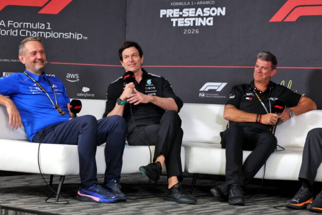 スティーブ・ニールセン（アルピーヌ）＆トト・ウォルフ（メルセデス）＆グレアム・ロードン（キャデラック）