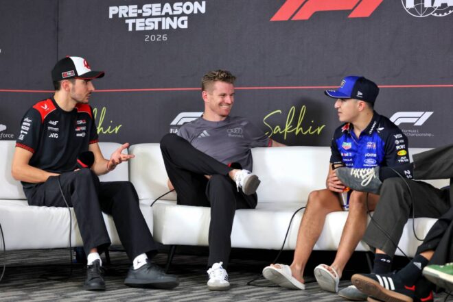 エステバン・オコン（ハース）、ニコ・ヒュルケンベルグ（アウディ）、アイザック・ハジャー（レーシングブルズ）