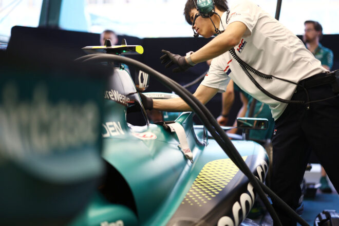 2026年F1プレシーズンテスト（第2回バーレーン）　アストンマーティンのガレージ