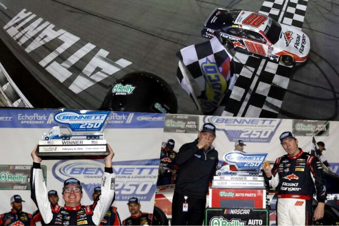 23XIトヨタが好調維持。45号車レディックがダブルオーバータイムで劇的逆転勝利／NASCAR第2戦