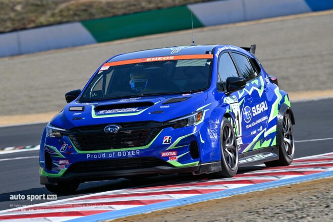 スバルのスーパー耐久新型車両『HIGH PERFORMACE X Version II』がもてぎに見参。走り出しから高パフォーマンスを披露