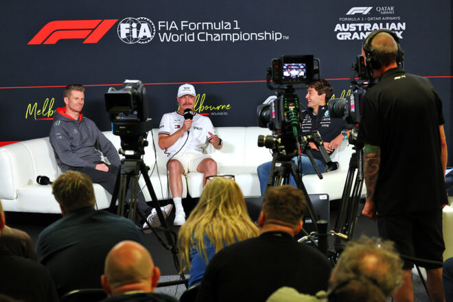 ニコ・ヒュルケンベルグ（アウディ）、バルテリ・ボッタス（キャデラック）、ジョージ・ラッセル（メルセデス）