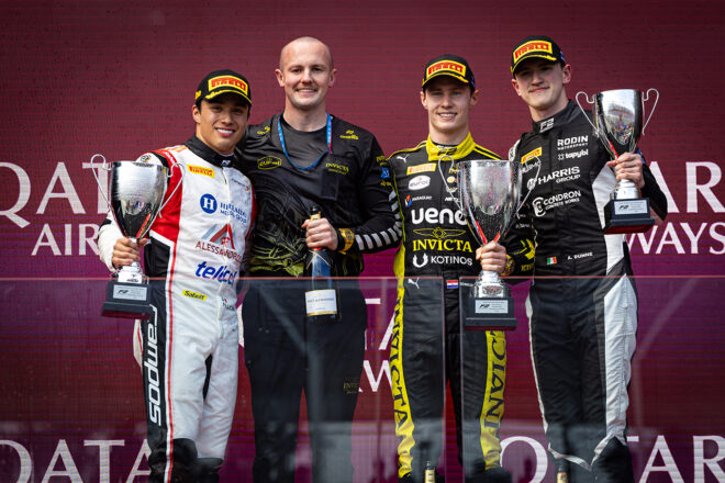 2026年FIA F2第1戦メルボルン スプリントレース暫定表彰式