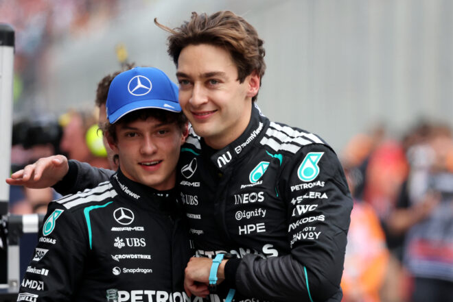 ジョージ・ラッセルとアンドレア・キミ・アントネッリ（メルセデス）