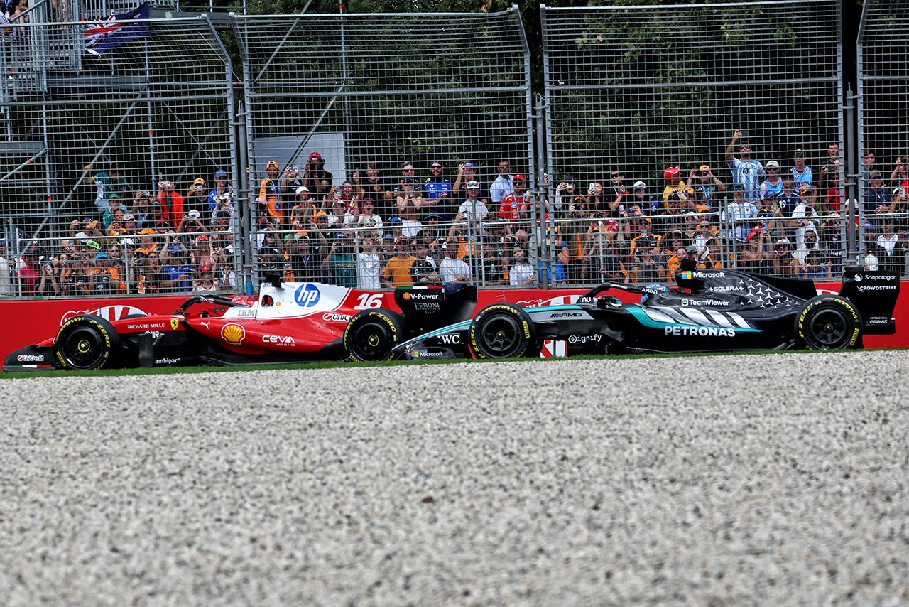 2026年F1第1戦オーストラリアGP　ジョージ・ラッセル（メルセデス）、シャルル・ルクレール（フェラーリ）