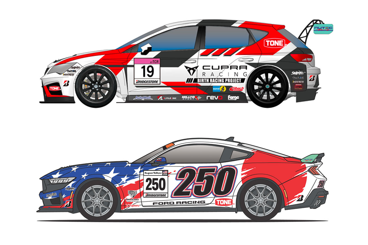 バースレーシングプロジェクトがスーパー耐久参戦体制を発表。マスタング・ダークホースRとクプラTCRの2台体制に