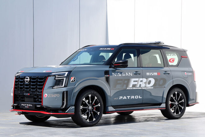 ニッサン、新型『パトロール・ニスモ』をスーパーGTのFRO車両に提供。第1戦で贈呈式を実施