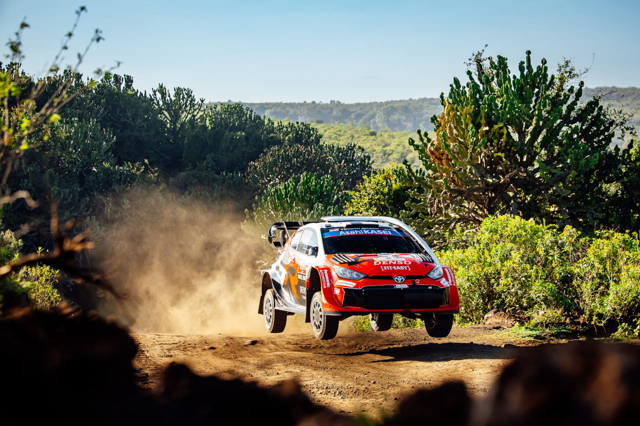 SS1で通信途切れた勝田貴元「何とか乗り切れました」。WRC第3戦サファリ・ラリー初日、トヨタ勢が上位独占する好スタート