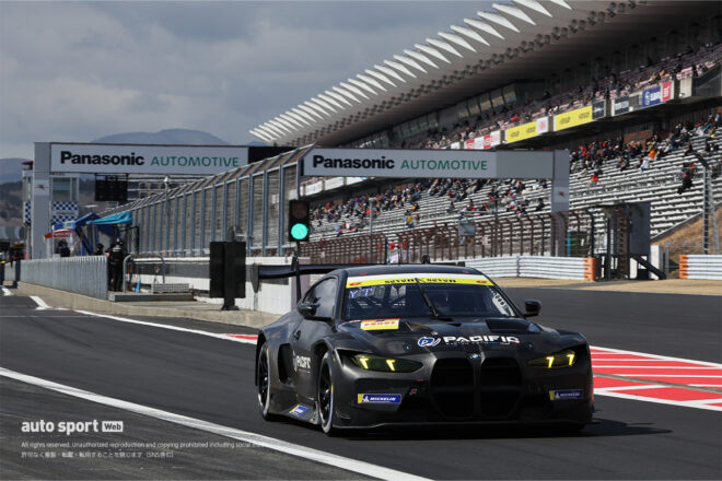 PACIFIC ウマ娘 NAC BMW（冨林勇佑／藤原優汰／久保凜太郎）　2026スーパーGT富士公式テスト