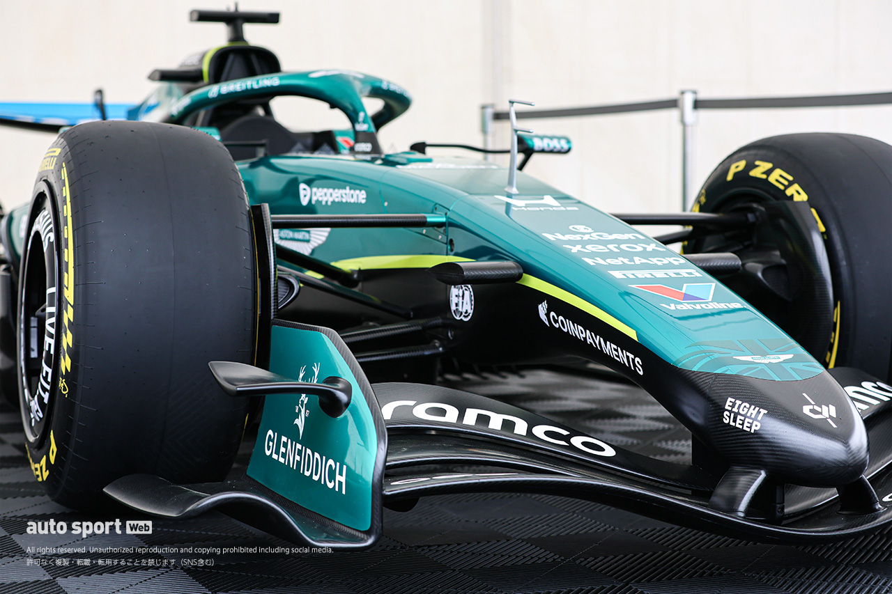 最新F1マシンがモータースポーツジャパン2026に登場。アストンマーティン・ホンダ『AMR26』が横浜・山下ふ頭に展示中