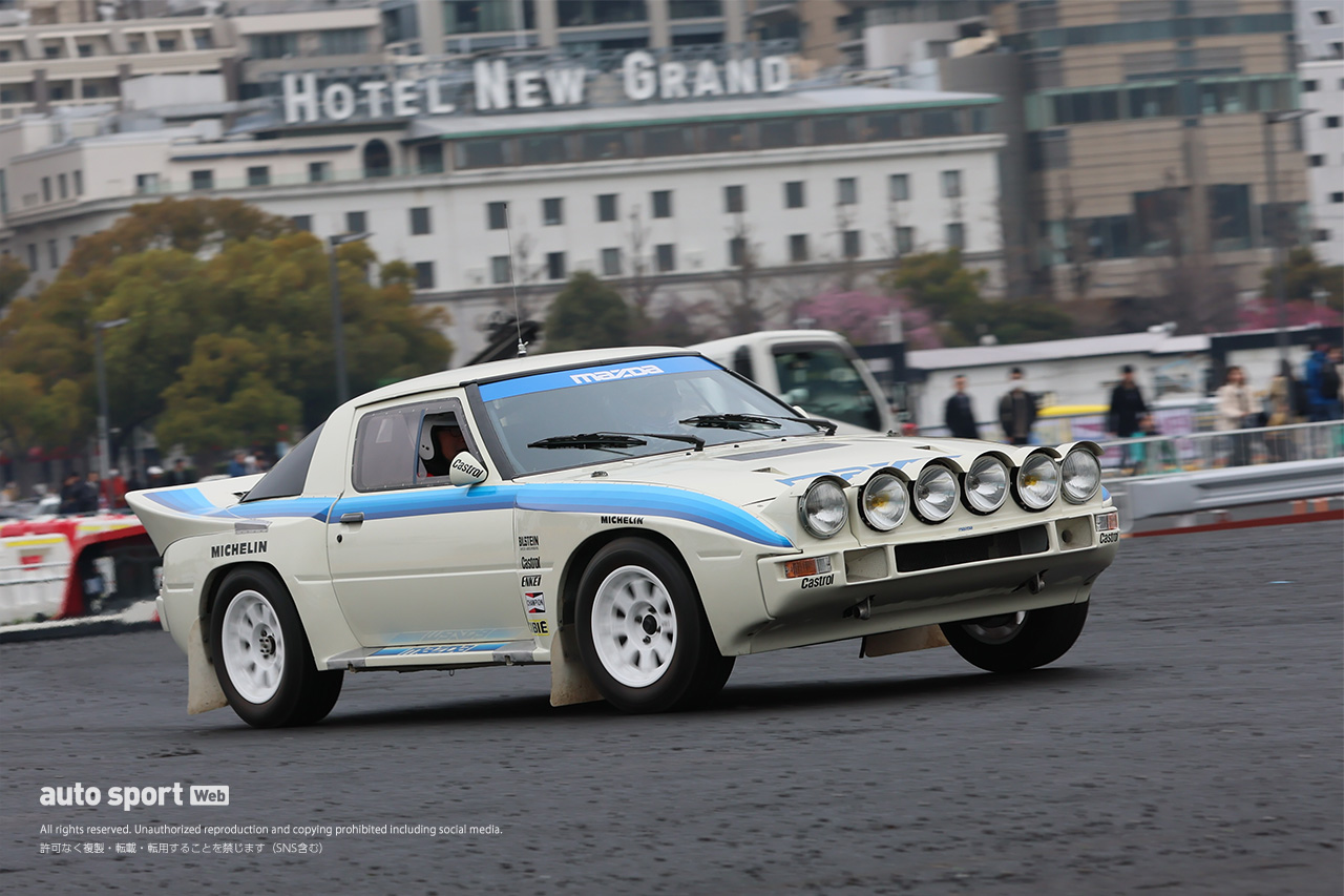 ル・マンクラス優勝＆WRCグループBの激レアロータリーマシンが横浜で力走【JAFモータースポーツジャパン2026写真日記】