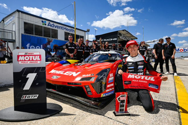 エイトケン駆るキャデラックがセブリング12時間のポール奪取。100戦目ホークスワースはライバルを圧倒