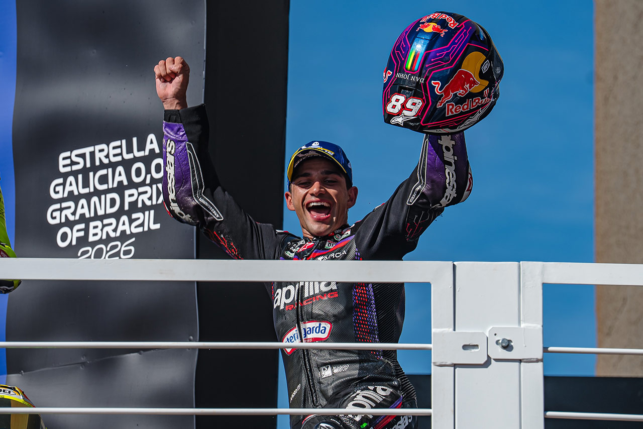 アプリリア移籍後初、2シーズンぶりの表彰台獲得。マルティン「体が万全なら速さはあると分かっていた」／第2戦ブラジルGP