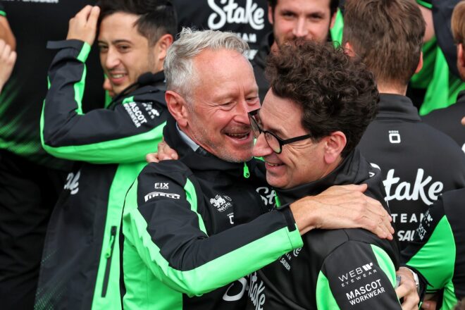 ザウバーF1チームのジョナサン・ウィートリー（チーム代表）とマッティア・ビノット（COO兼CTO）