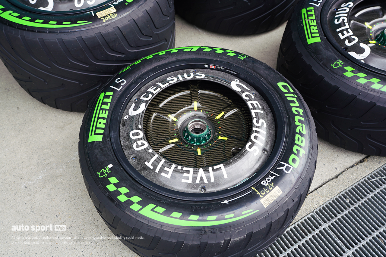 2026年F1第3戦日本GP木曜日　アストンマーティンのホイール＆ホイールカバー