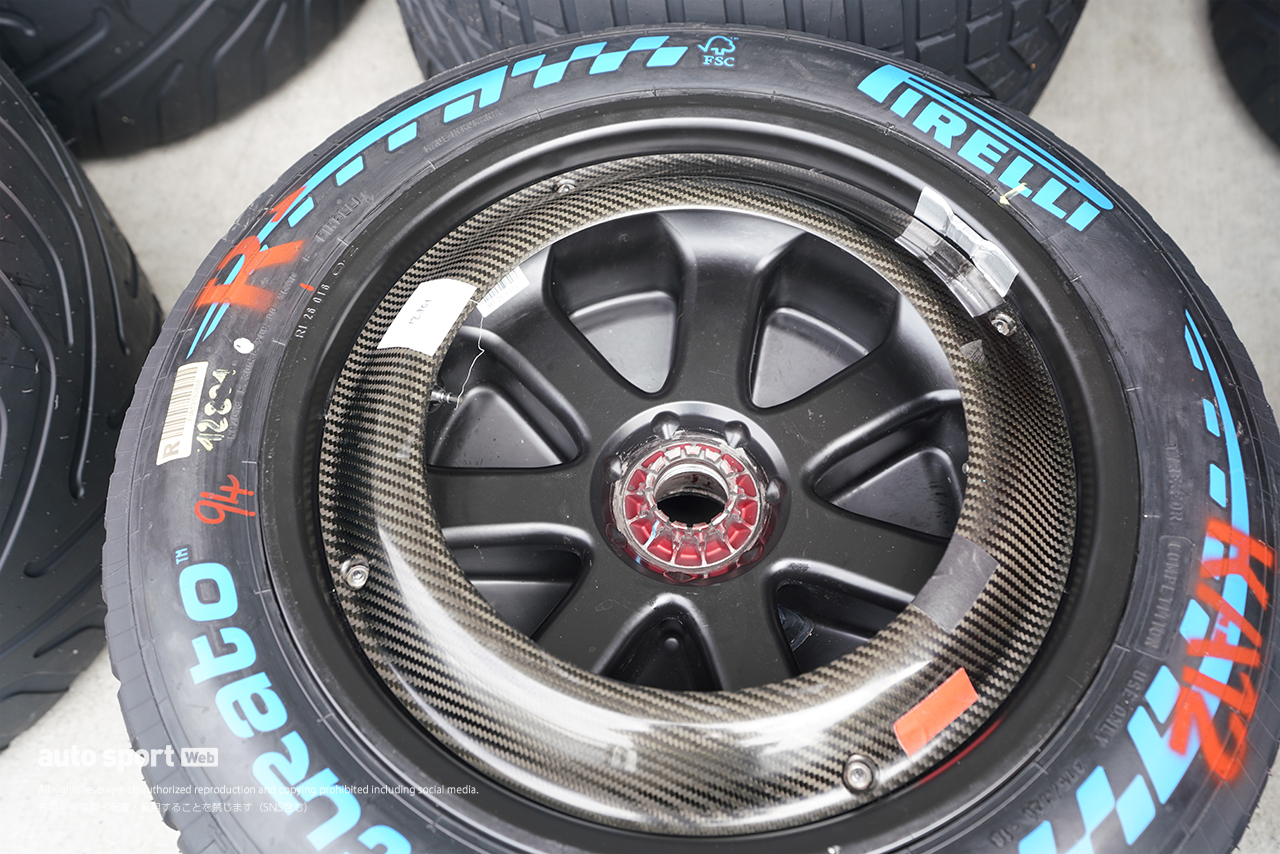 2026年F1第3戦日本GP木曜日　メルセデスのホイール＆ホイールカバー