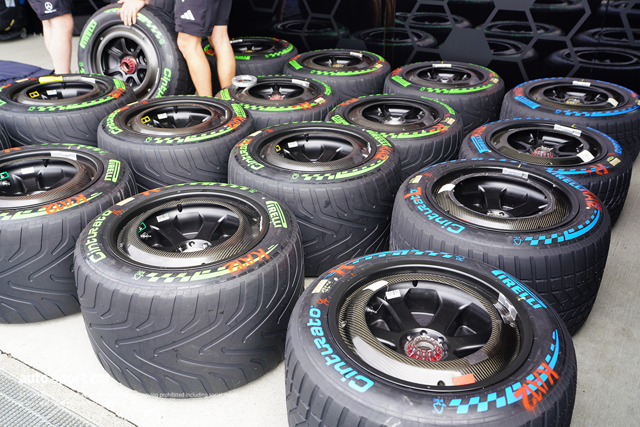 2026年F1第3戦日本GP木曜日　メルセデスのホイール＆ホイールカバー