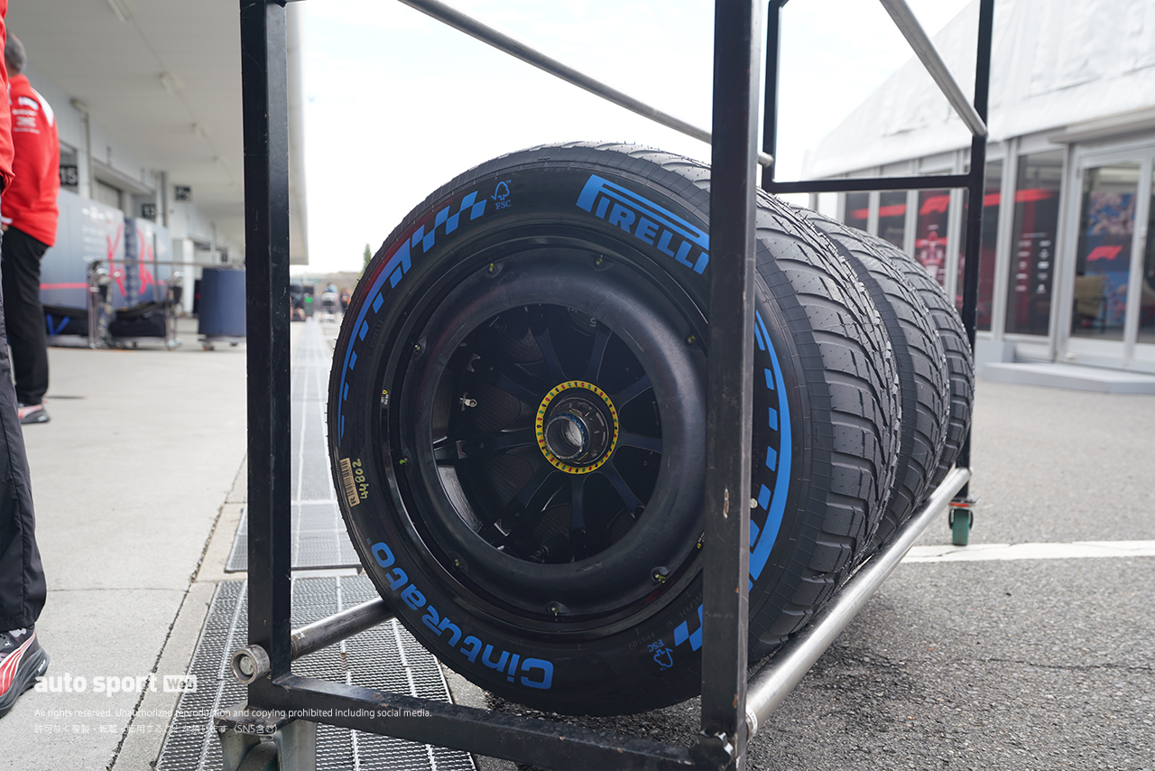 2026年F1第3戦日本GP木曜日　フェラーリのホイール＆ホイールカバー（リヤ）