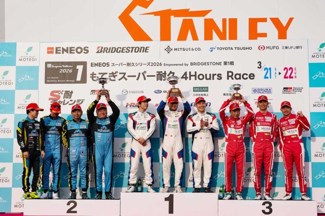 2026スーパー耐久第1戦もてぎ　ST-Xクラスのレース2決勝表彰式
