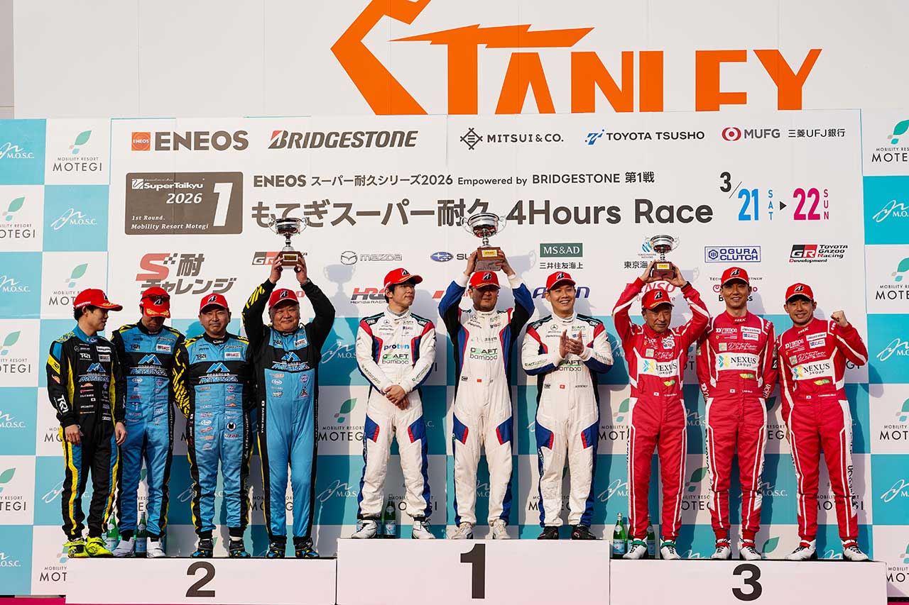 2026スーパー耐久第1戦もてぎ　ST-Xクラスのレース2決勝表彰式
