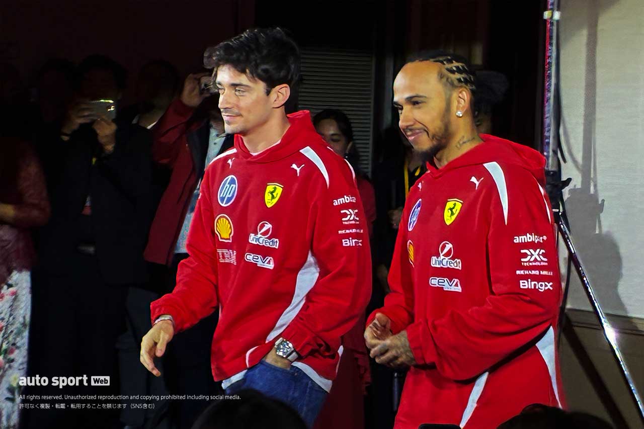 Shell HELIX ULTRA発表会にフェラーリのドライバーが登壇