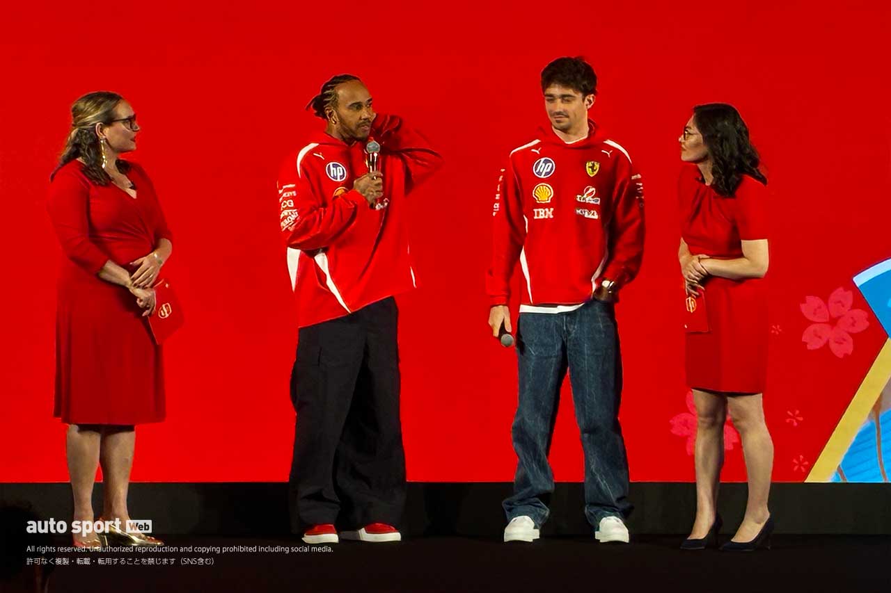 Shell HELIX ULTRA発表会にフェラーリのドライバーが登壇