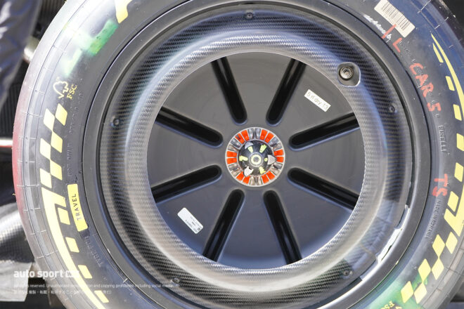 2026年F1第3戦日本GP金曜日／アウディR26のリヤホイール＆ホイールカバー