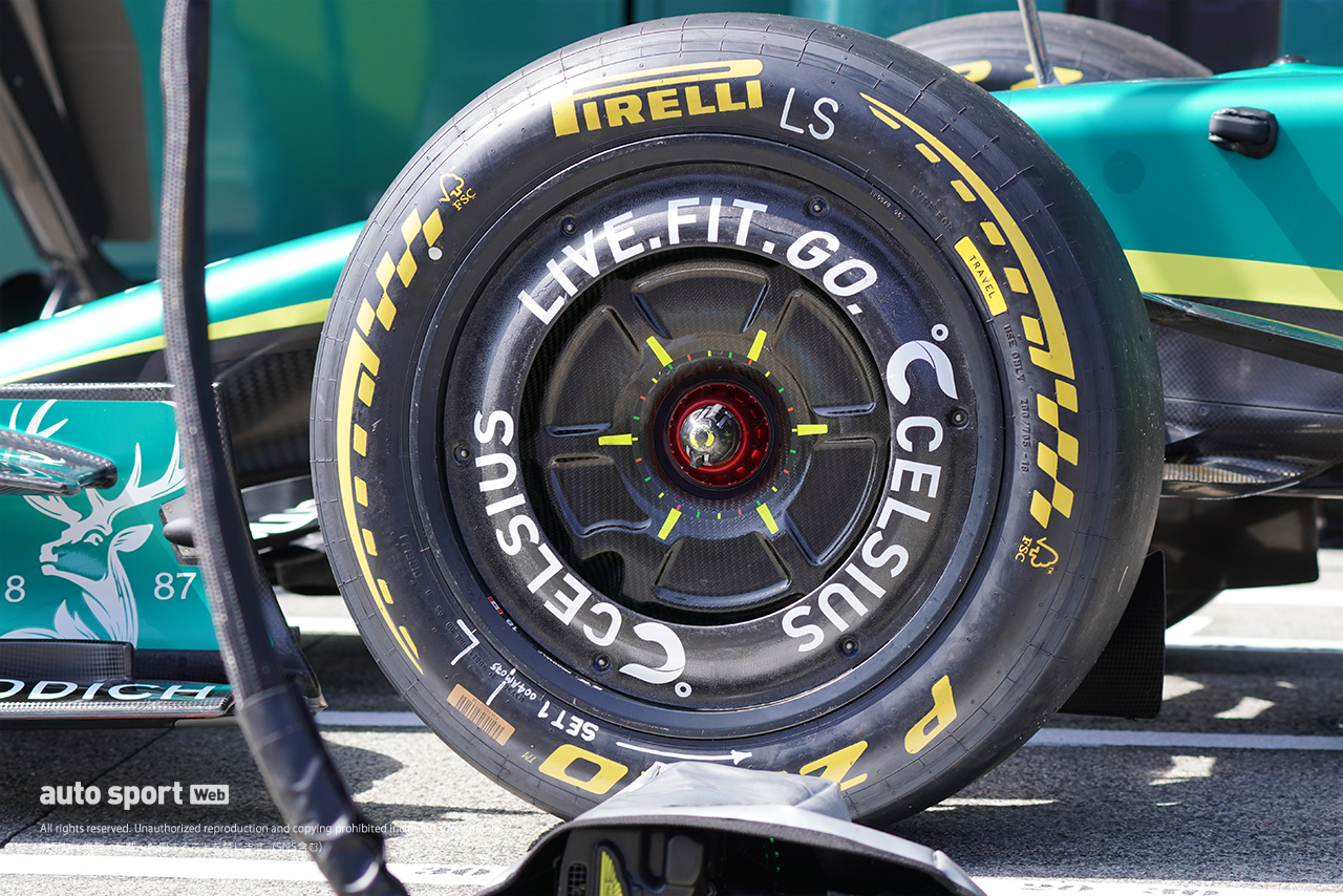 2026年F1第3戦日本GP金曜日／アストンマーティンAMR26のフロントホイール＆ホイールカバー