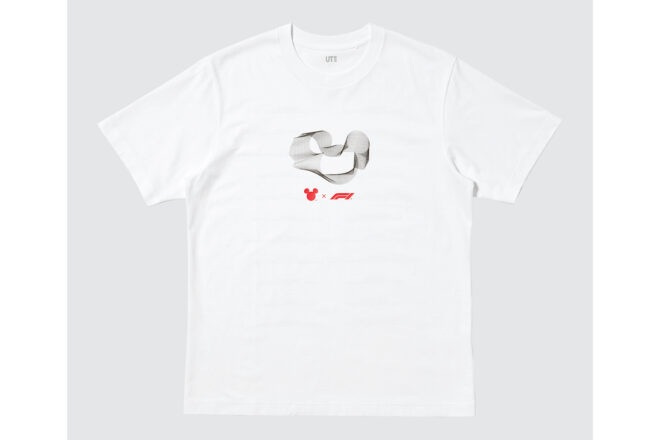 ユニクロ『ディズニー x F1 UT』 MEN（ホワイト／商品番号：488131）／フロント