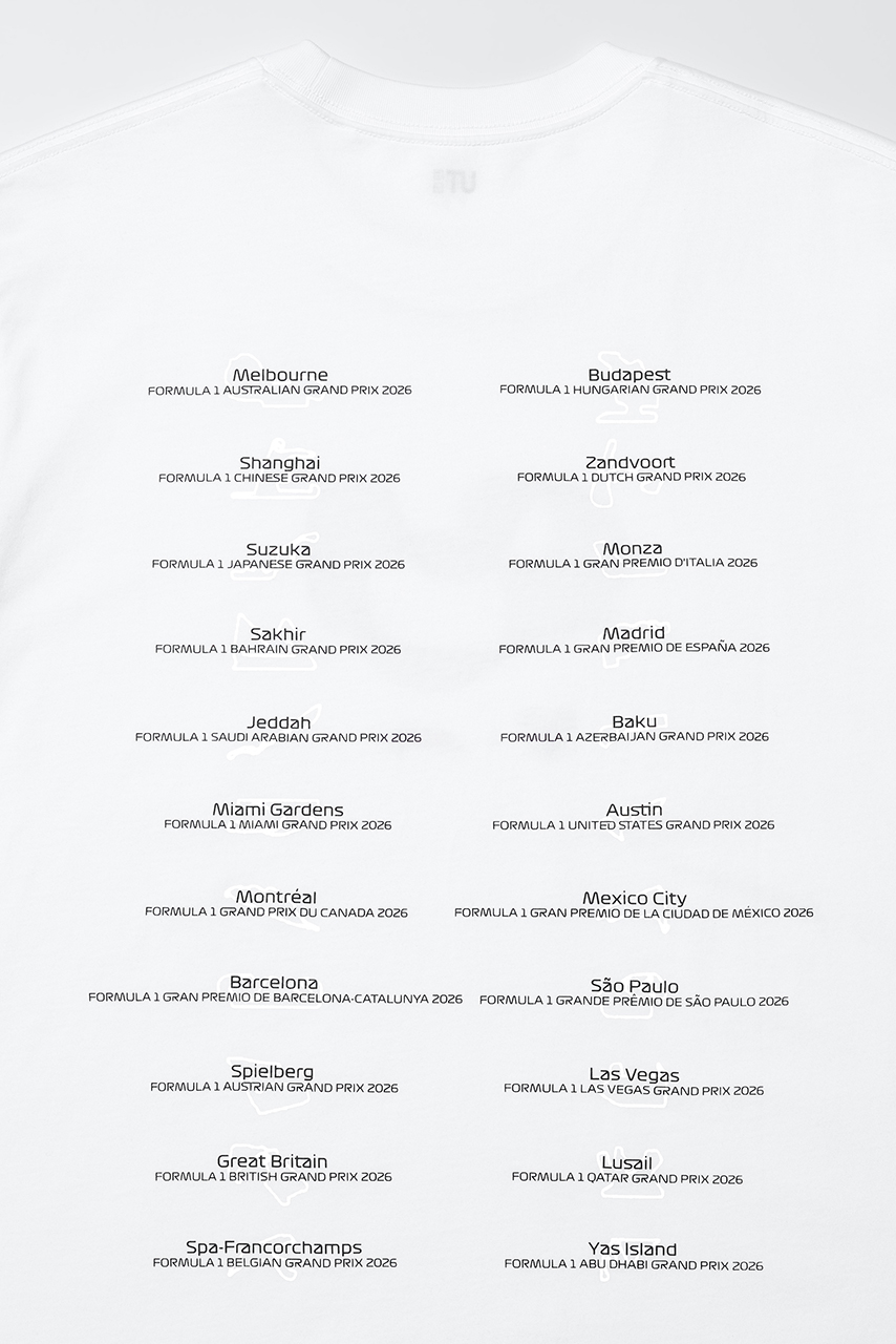 ユニクロ『ディズニー x F1 UT』 MEN（ホワイト／商品番号：488131）／フロント