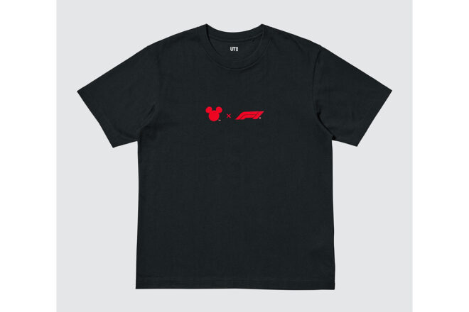 ユニクロ『ディズニー x F1 UT』 MEN（ブラック）／フロント